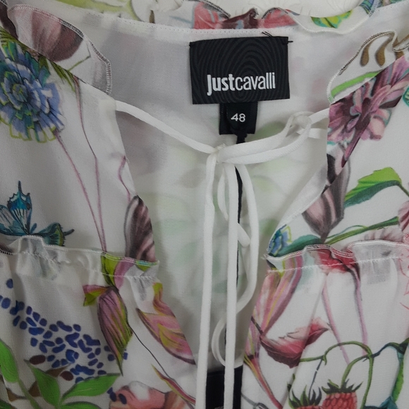Just Cavalli Floral spring summer Dress Size 48 - Picture 6 of 11